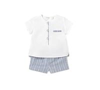 Mayoral Completo estivo cerimonia neonato 4-6 mesi - 70 cm camicia avorio lino e cotone e pantaloncino