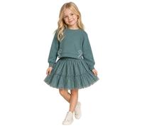 Mayoral Completo gonna tulle + felpa bambina 8 anni - 128 cm colo verde
