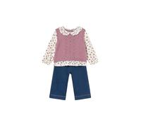 MAYORAL Completo neonato 3 pezzi: pantaloni, blusa e gilet viola | 68