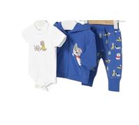 Mayoral Completo primaverile neonato 2-4 mesi 65 cm con felpa zip e cappuccio color bluette