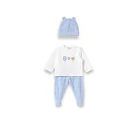 Mayoral Newborn Completo Due Pezzi in Cotone e Cappello Coordinato Celeste 6 Mesi