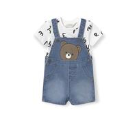 Mayoral Newborn Completo Salopette e T-Shirt Mezza Manica Blu 6 Mesi