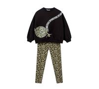 Mayoral Set da bambina - Set sportivo da bambina - Maglietta a maniche lunghe e leggings da bambina - per l'inverno - Abbigliamento per ragazze e adolescenti da 8 anni a 16 anni, Nero , 16 anni