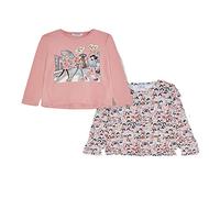 Mayoral Set di 2 magliette a maniche lunghe, da bambina, modello 4010, Rosa, 2 anni