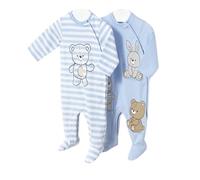 Mayoral Set due tutine primaverili neonato 1-2 mesi 60 cm color azzurro con orsetti