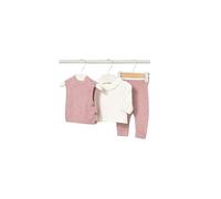 MAYORAL Set neonata 3 pezzi con maglietta a maniche lunghe, smanicato e pantaloni rosa | 68