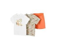 Mayoral Set per bambini estivi 3 pezzi - 2 magliette a maniche corte e Bermuda - Abbigliamento per bambini comodo da 2 a 9 anni, Bambù, 2 anni