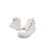 Mayoral Sneakers Alte da Bambina, Bianche, in Tela Ricamata con Lacci e Cerniera, Eleganti per Cerimonia (Bianco, Sistema Taglie Calzature EU, Bambino Piccolo (2-5 Anni), Numero, Media, 26)