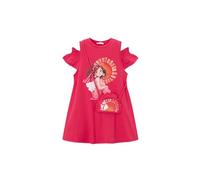 Mayoral - Vestito con applicazioni, per bambina, Papavero, 9 anni