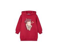 Mayoral Vestito Felpa Cappuccio per Bambine e Ragazze Rosso 7 Anni (122cm)
