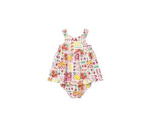 Mayoral Vestito Stampato con Coulotte per Bimba Ibiscus 24 Mesi (92cm)