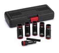 Mayouko Set di 7 chiavi a bussola da 1/2" a percussione a parete sottile, 18,5 mm, 19,5 mm, 21,5 mm e 22,5 mm, con barra di estensione e barra di collegamento, CR-MO