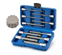 Mayouko XZN - Set di chiavi a bussola quadrate extra lunghe da 15,2 cm, da 4 mm a 18 mm, 10 pezzi, attacco da 3/8" e 1/2"