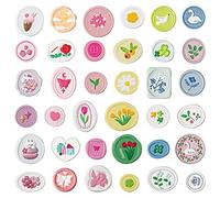 Mayplous 108 Designs Adesivi 3D Puffy stile sigillo in cera per scrapbooking journaling e creazioni fai da te (Lily)