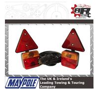MAYPOLE 12V Magnetico Luce Pod Con Triangoli E 10M Rimorchio Cavo MP44922
