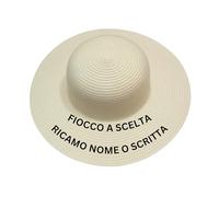MAYRA Cappello in Paglia Personalizzabile | Cappello Donna da Sole per Estate, Mare | Personalizzato con Ricamo Nome, Iniziali, Scritta | Addio al Nubilato, Sposa, Team Bride