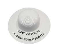 MAYRA Cappello in Paglia Personalizzabile | Cappello Donna da Sole per Estate, Mare | Personalizzato con Ricamo Nome, Iniziali, Scritta | Addio al Nubilato, Sposa, Team Bride