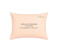 MAYRA Lenzuola Corredino, Asilo Nido Personalizzato per Neonato, Bambino | Set Lenzuolo e Federa | Carrozzino, Culla, Lettino | Ricamo Nome | Made in Italy (Rosa, Federe)