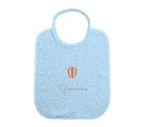 MAYRA Set Asilo Nido e Materna Personalizzato | Bavaglino con Elastico o Laccetti, Asciugamano con Asola e Sacchetto Cambio | Ricamo Nome e Disegno | Made in Italy (Azzurro, Bavaglino Asilo Materna)