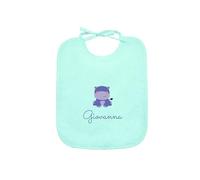 MAYRA Set Asilo Nido e Materna Personalizzato per Bambino e Bambina | Kit Bavaglino con Elastico o Laccetti, Asciugamano con Asola e Sacchetto Cambio | Ricamo Nome e Disegno | Made in Italy
