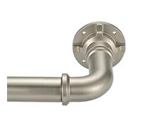 Mayrhyme Aste per tende per finestre da 50 a 100 cm, design industriale, in nichel macchiato, regolabile, asta per tenda per finestre e interni ed esterni