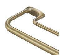Mayrhyme, Bastone per tende doppio, avvolgente, per finestre, giunzione interna da 2,5 cm anteriore e posteriore da 1,5 cm, regolabile, con terminali e staffe in alluminio, bronzo antico, 71-380 cm