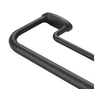 Mayrhyme, Bastone per tende doppio, avvolgente, per finestre, giunzione interna da 2,5 cm anteriore e posteriore da 1,5 cm, regolabile, con terminali e staffe in alluminio, nero, 71-142 cm