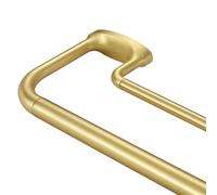 Mayrhyme Double Curtain Rods, Wrap Around Curtain Rod for Windows, Internal Splicing 1'' Front and 5/8'' Back Adjustable Curtain Rod with Aluminum Finials and Brackets (Brass, 28-86")