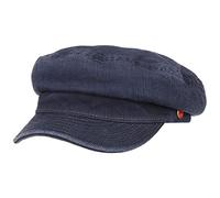 MAYSER Berretto Marinaio Altona Anti UV Donna/Uomo - Made in The EU Cotton cap Cappellino da Donna Newsboy con Visiera Estate Primavera/Estate - 59 cm Blu Scuro