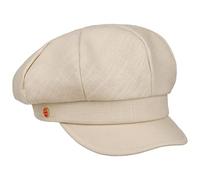 MAYSER Berretto Newsboy Antje Light Donna - Made in The EU Estivo Lino Cappellino da con Visiera, Fodera Estate Primavera/Estate - Taglia Unica Beige Chiaro
