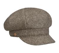 MAYSER Berretto Newsboy Coco Tweed Donna - Made in The EU Cappellino da Cappello Baker Boy con Visiera, Fodera, Fodera Inverno Autunno/Inverno - M (57-58 cm) Beige
