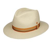 MAYSER Cappello di Paglia New Mathis Uomo - Made in The EU da Sole Estivo Traveller con Nastro Grosgrain Estate Primavera/Estate - 55 cm Natura