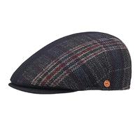 MAYSER Coppola Jasper Fancy Uomo - Made in The EU Cappellino Lana Cappello Piatto con Visiera, Fodera, Fodera Inverno Autunno/Inverno - 60 cm Blu