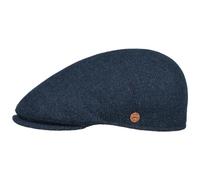 MAYSER Coppola Sidney Hunter Uomo - Made in The EU Cappello Piatto con Visiera, Fodera, Fodera Inverno Autunno/Inverno - 58 cm Blu Scuro