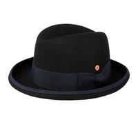 MAYSER Homburger Cappello in Feltro Uomo - Cappelli da di Invernale con Nastro Grosgrain, pistagna Inverno Autunno Estate Primavera Estate/Inverno - M (56-57 cm) Blu Scuro
