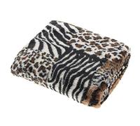 Mayssa Coperta maculata in Pile Animalier Zebrato Tigrato Leopardato Plaid 130x160 cm (Animalier)