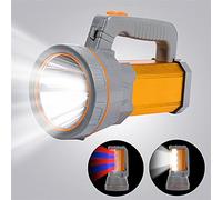 MAYTHANK Torcia a LED Super Luminosa Portatile con Lanterna USB Ricaricabile, Batteria Grande 10000MA, Faretto Potente da 10000 Lumen, Faretto da Ricerca ad Alta Potenza per Uso Pesante