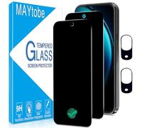 MAYtobe Confezione da 2 pellicole protettive per la privacy per Google Pixel 9 con 2 pellicole protettive per obiettivo della fotocamera, in vetro temperato anti spia, senza bolle, compatibili con