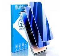 MAYtobe Confezione da 2 pellicole protettive per la privacy progettate per iPhone 14, iPhone 13 Pro, iPhone 13 in vetro temperato anti-luce blu, protezione per gli occhi, anti-spia, gradiente