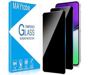 MAYtobe Confezione da 2 pellicole protettive per lo schermo della privacy per Samsung Galaxy A37, in vetro temperato anti spia, compatibili con custodie, antigraffio, ultra resistenti, sensibili al