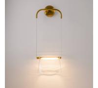 Maytoni Applique a LED Cabaret, ottone/trasparente, metallo/vetro Maytoni