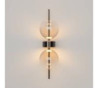 Maytoni Applique a LED DOUBLE MOON, grigio fumo, altezza 43 cm, vetro Maytoni