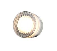 Maytoni Applique a LED OLO, platino/trasparente strutturato, Ø 13 cm, CCT Maytoni