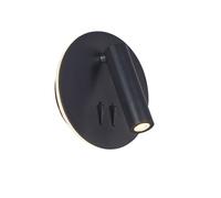 Applique Da Parete Interno Moderno Ios 176 Alluminio Nero Luce Led Integrato 10W [EEK: A++]