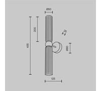 Maytoni applique Antic, oro/cognac, vetro, altezza 43,5 cm Maytoni