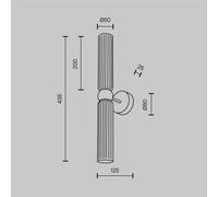 Maytoni applique Antic, oro/cognac, vetro, altezza 43,5 cm MOD302WL-02CG1