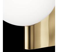 Applique Contemporanea Avant-Garde In Metallo Ottone 1 Luce Con Diffusore Bianco
