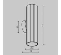 Maytoni Applique Calipso, bianca, altezza 20 cm, metallo, 2xGU10, up/down Maytoni