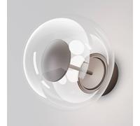 Maytoni Applique da esterno LED Velora, marrone/trasparente, Ø 20 cm, vetro, IP54 Maytoni