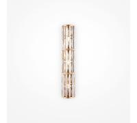 Applique Contemporanea Facet Metallo Oro 3 Luci Diffusori Vetro Trasparente